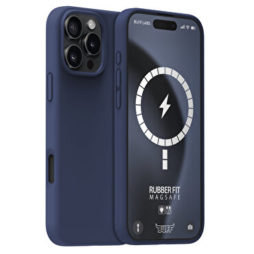Buff iPhone 16 Pro Magsafe Rubber Fit Kılıf Mavi