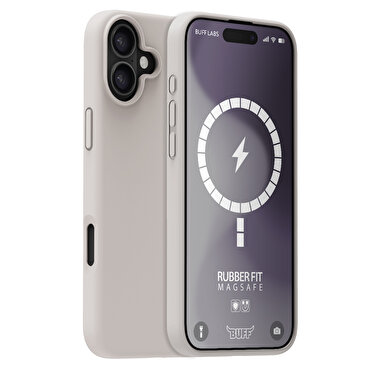Buff iPhone 16 Plus Magsafe Rubber Kılıf-Taş