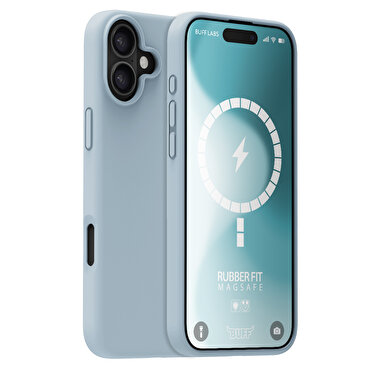 Buff iPhone 16 Magsafe Rubber Fit  Kılıf-Mavi