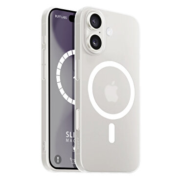 Buff iPhone 16 Plus Magsafe Slimfy Kılıf Beyaz