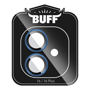Buff iPhone 16/Plus Metal Lens Koruyucu-Mavi