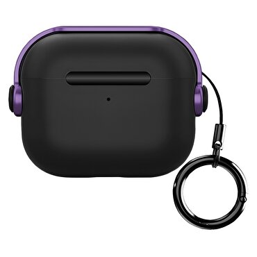 Buff Airpods 4 Kilitli DjPods Kılıf Black-Purple