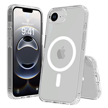 Buff iPhone 16E MagSafe Air Hybrid Kılıf - Şeffaf 