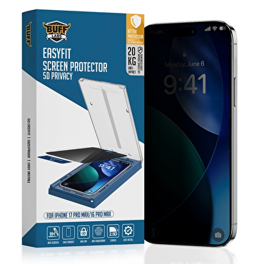 Buff iPhone 17 Pro Max/16 Pro Max 5D Glass EasyFit