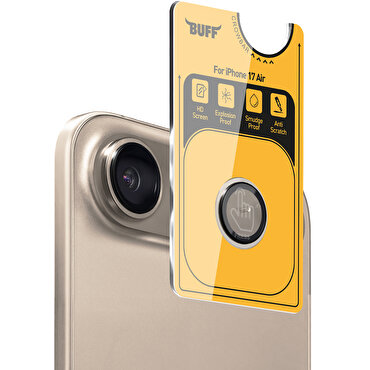 Buff iPhone 17 Air Metal Kamera Lens Koruyucu Gold