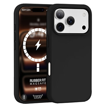 Buff iPhone 18 Pro Max / 17 Pro Max MagSafe Rubber Fit Kılıf - Siyah