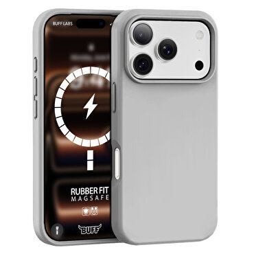 Buff iPhone 18 Pro Max / 17 Pro Max MagSafe Rubber Fit Kılıf - Gri