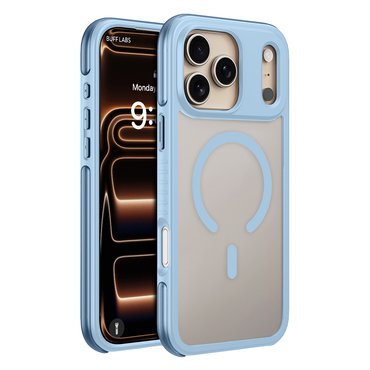 Buff iPhone 18 Pro Max / 17 Pro Max MagSafe Air Bumper Kılıf - Açık Mavi
