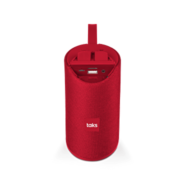 Taks Taşınabilir Kablosuz BT Hoparlör - Kırmızı