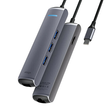 Elago 6 in 1 Ethernet / HDMI Multi Hub USB-C 				