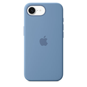 iPhone 16e için Silikon Kılıf – Buz Mavisi