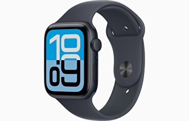 Apple Watch SE 3 GPS 44mm Gece Yarısı Alüminyum Kasa ve Gece Yarısı Spor Kordon - M/L