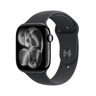 Apple Watch Series 11 GPS 42mm Simsiyah Alüminyum Kasa ve Siyah Spor Kordon - S/M