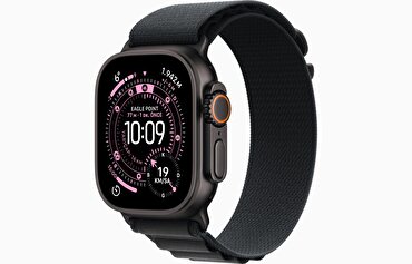 Apple Watch Ultra 3 GPS + Cellular 49mm Siyah Titanyum Kasa ve Siyah Alpine Loop - Küçük Boy