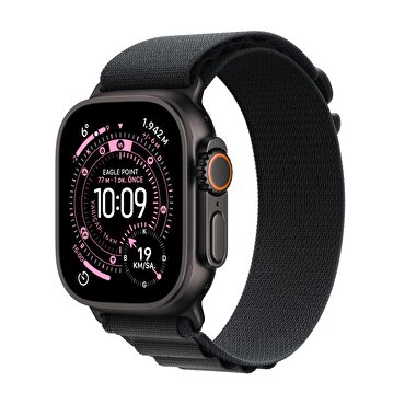 Apple Watch Ultra 3 GPS + Cellular 49mm Siyah Titanyum Kasa ve Siyah Alpine Loop - Küçük Boy