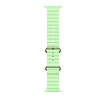 49 mm Neon Yeşil Ocean Kordon - Natürel Titanyum