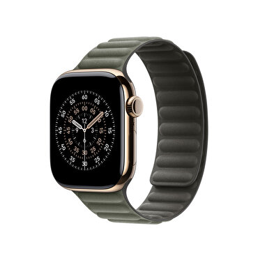 42 mm Ada Çayı Grisi Manyetik Baklalı Model Kayış - S/M
