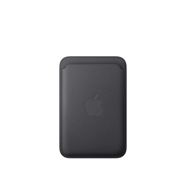 iPhone için MagSafe özellikli Mikro Dokuma Cüzdan - Siyah