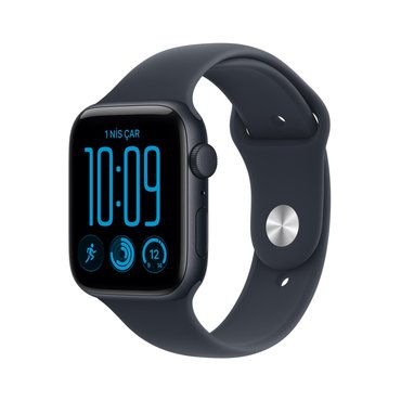 Apple Watch SE 3 GPS 40mm Gece Yarısı Alüminyum Kasa ve Lacivert Spor Kordon - S/M