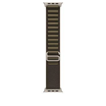 49 mm Koyu Zeytin Yeşili Alpine Loop - Büyük Boy - Natürel Titanyum