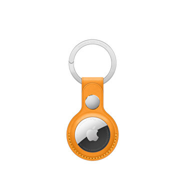 Apple AirTag Leather Key Ring - Kaliforniya Turunc