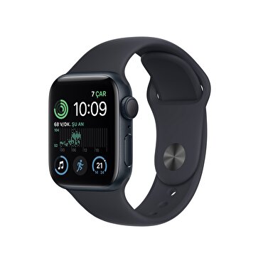 Apple Watch SE GPS 40mm Gece Yarısı Alüminyum Kasa ve Gece Yarısı Spor Kordon - MNJT3TU/A