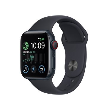 Apple Watch SE GPS + Cellular 40mm Gece Yarısı Alüminyum Kasa ve Gece Yarısı Spor Kordon - MNPL3TU/A