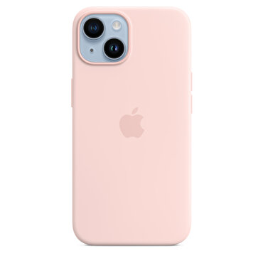 iPhone 14 için MagSafe özellikli Silikon Kılıf - Puslu Pembe