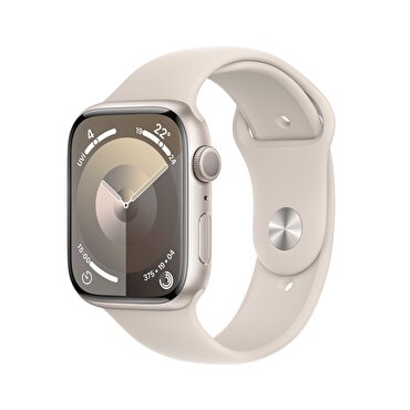 Apple Watch Series 9 GPS 45mm Yıldız Işığı Alüminyum Kasa ve Yıldız Işığı Spor Kordon - M/L 