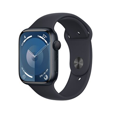 Apple Watch Series 9 GPS 45mm Gece Yarısı Alüminyum Kasa ve Gece Yarısı Spor Kordon - M/L 