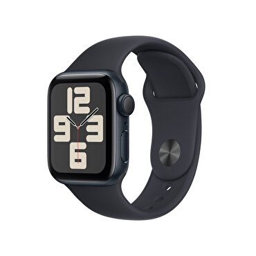 Apple Watch SE GPS 40mm Gece Yarısı Alüminyum Kasa ve Gece Yarısı Spor Kordon - M/L 