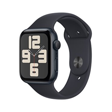 Apple Watch SE GPS 44mm Gece Yarısı Alüminyum Kasa ve Gece Yarısı Spor Kordon - M/L 
