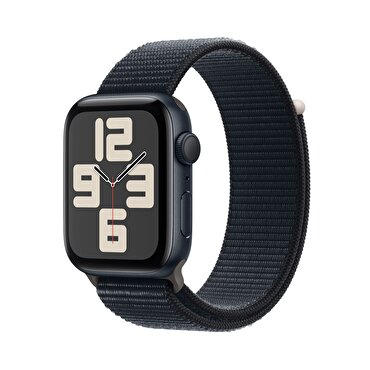 Apple Watch SE GPS 44mm Gece Yarısı Alüminyum Kasa ve Gece Yarısı Spor Loop 