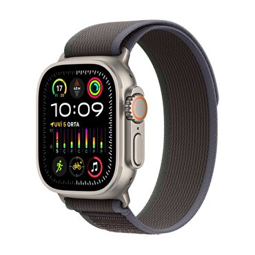 Apple Watch Ultra 2 GPS + Cellular, 49mm Titanyum Kasa ve Mavi Ocean Kordon 