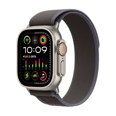 Apple Watch Ultra 2 GPS + Cellular, 49mm Titanyum Kasa ve Mavi/Siyah Trail Loop - M/L - MRF63TU/A MRF63TU/A