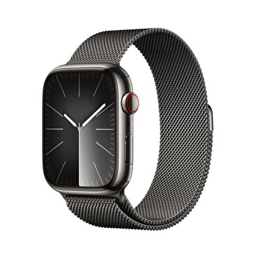 Apple Watch Series 9 GPS + Cellular 45mm Grafit Paslanmaz Çelik Kasa ve Grafit Milano Loop - MRMX3TU/A