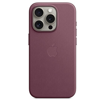 Apple iPhone 15 Pro için MagSafe özellikli Mikro Dokuma Kılıf - Karadut MT4L3ZM/A