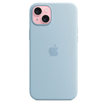 iPhone 15 Plus için MagSafe özellikli Silikon Kılıf - Açık Mavi - MWNH3ZM/A MWNH3ZM/A