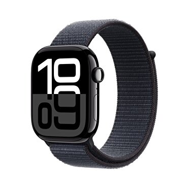 Apple Watch Series 10 GPS 42mm Simsiyah Alüminyum Kasa  Mürekkep Moru Spor Loop 