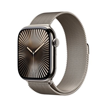 Apple Watch Series 10 GPS + Cellular 42mm Natürel Titanyum Kasa  Natürel Milano Loop 