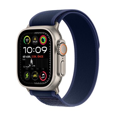 Apple Watch Ultra 2 GPS + Cellular 49mm Natürel Titanyum Kasa  Mavi Trail Loop - S/M 