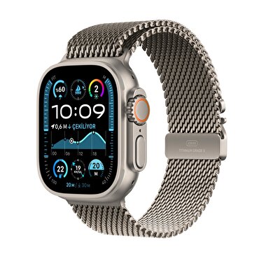 Apple Watch Ultra 2 GPS + Cellular 49mm Natürel Titanyum Kasa  Natural Titanium Milano Loop - S 
