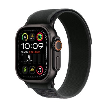 Apple Watch Ultra 2 GPS + Cellular 49mm Siyah Titanyum Kasa  Siyah Trail Loop - S/M 