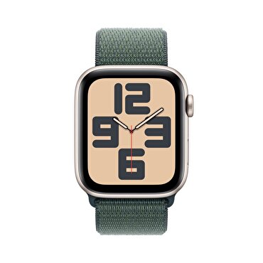 Apple Watch SE GPS + Cellular 40mm Yıldız Işığı Alüminyum Kasa  Göl Yeşili Spor Loop 