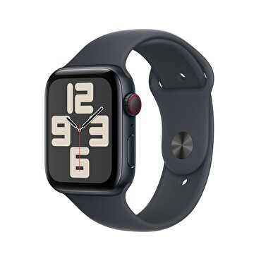 Apple Watch SE GPS + Cellular 44mm Gece Yarısı Alüminyum Kasa  Gece Yarısı Spor Kordon - M/L 