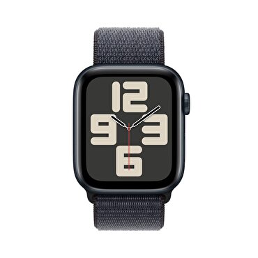 Apple Watch SE GPS + Cellular 44mm Gece Yarısı Alüminyum Kasa  Mürekkep Moru Spor Loop 