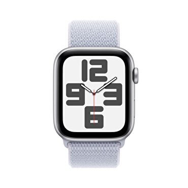 Apple Watch SE GPS + Cellular 44mm Gümüş Rengi Alüminyum Kasa  Bulut Mavisi Spor Loop 
