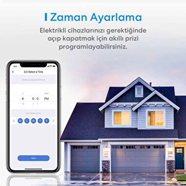 Meross Akıllı Priz 2 Tekli 0600358066644