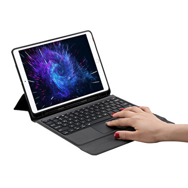 Daphnela iPad 10.2 9.Nesil Klavyeli Kılıf - Siyah 0763250073469