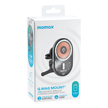 Momax MagSafe Kablosuz Araç Şarjı 15W - Space Gray 4894222068216